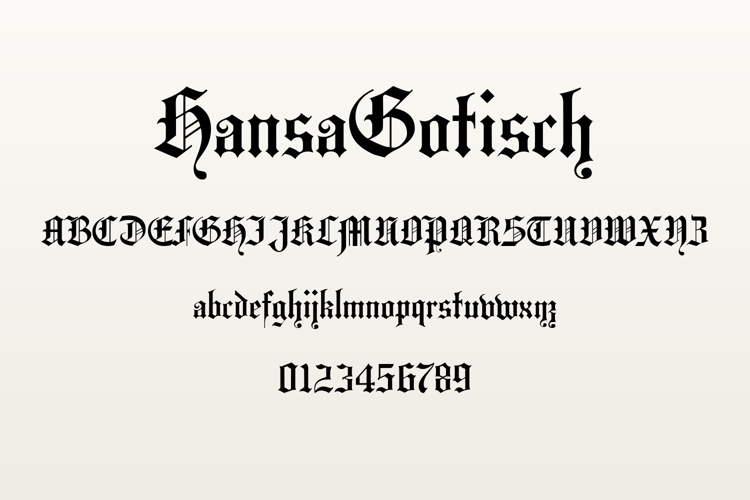 Preview of Hansa Gotisch Font