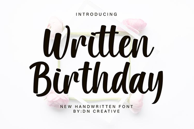 Written Birthday Font