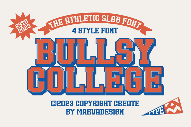 Preview of BULLSY COLLEGE Font
