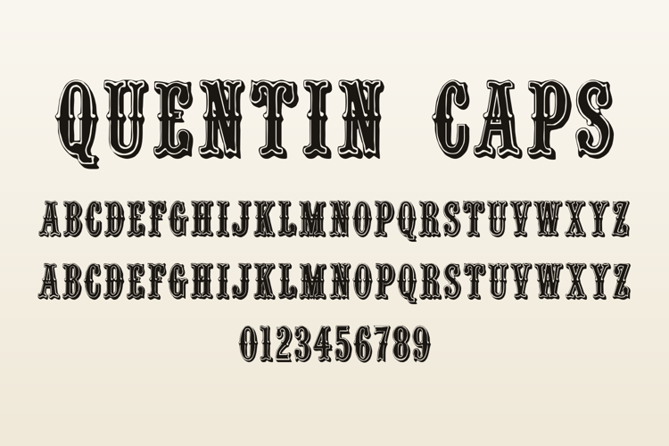 Preview of Quentin Caps Font