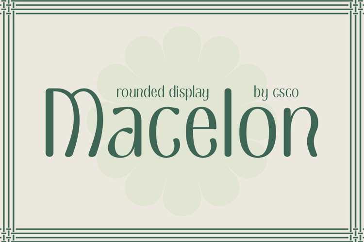 Macelon Rounded Font