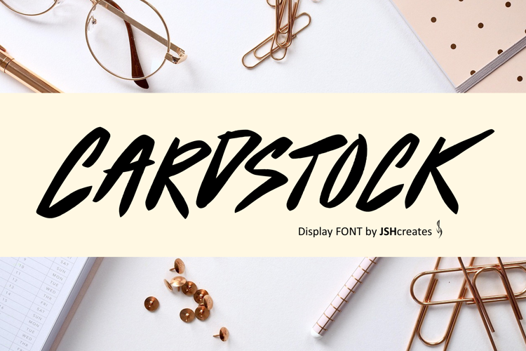 Preview of Cardstock Font