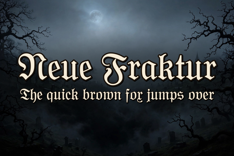 Preview of Neue Fraktur Font