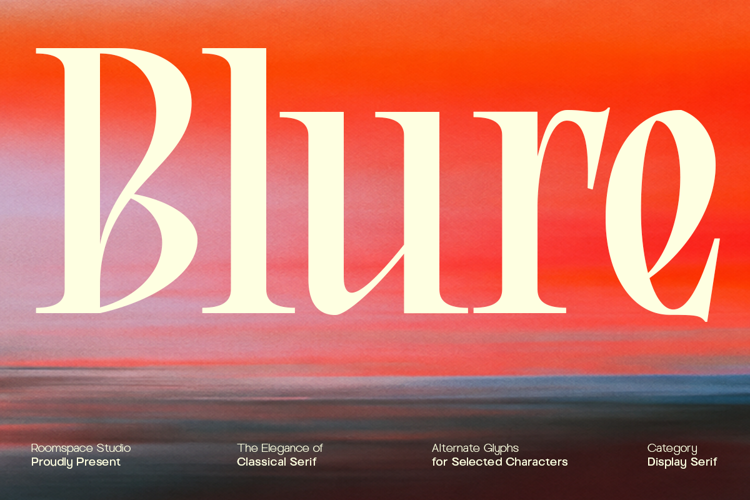 Preview of Blure Font