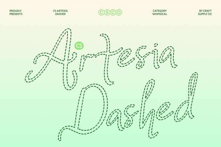 Preview of CS Artesia Dashed Font