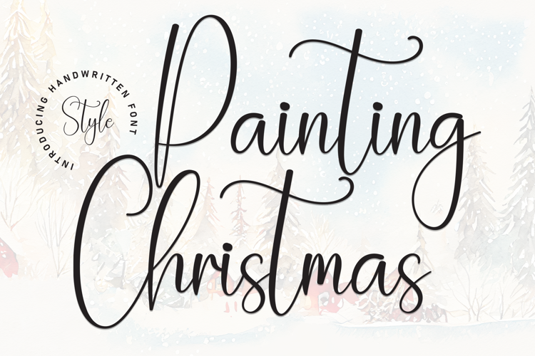 Preview of Painting Christmas Font