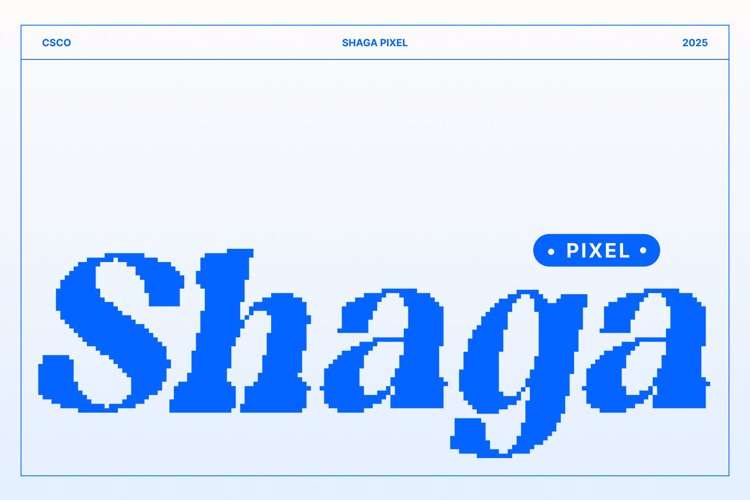 Preview of Shaga Pixel Font