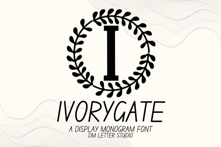 Preview of Ivorygate Monogram Font