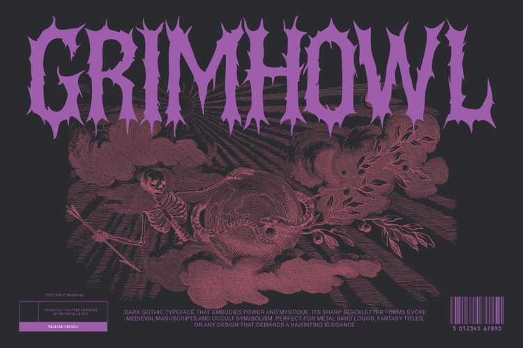 Preview of Grimhowl Font