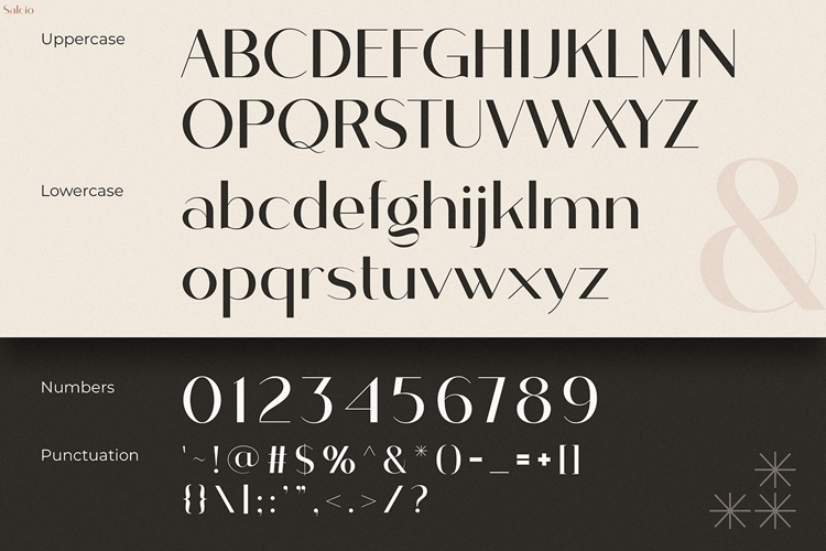 Preview of Salcio Font