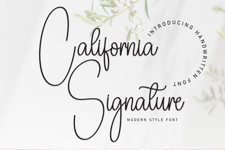 Preview of California Signature Font