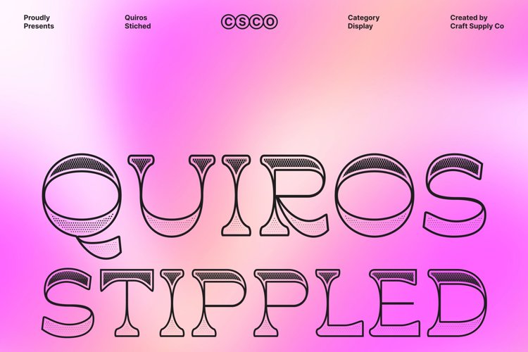Preview of Quiros Stippled Font