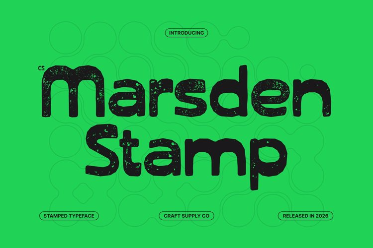 Preview of CS Marsden Stamp Font