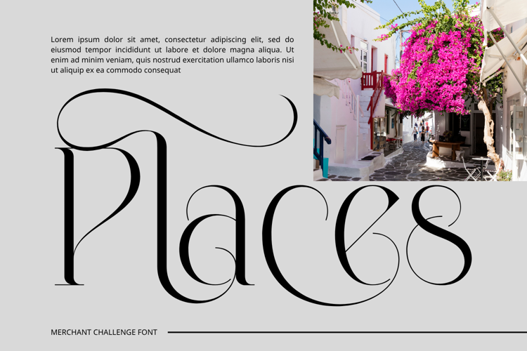 Preview of Merchant Challenge Font