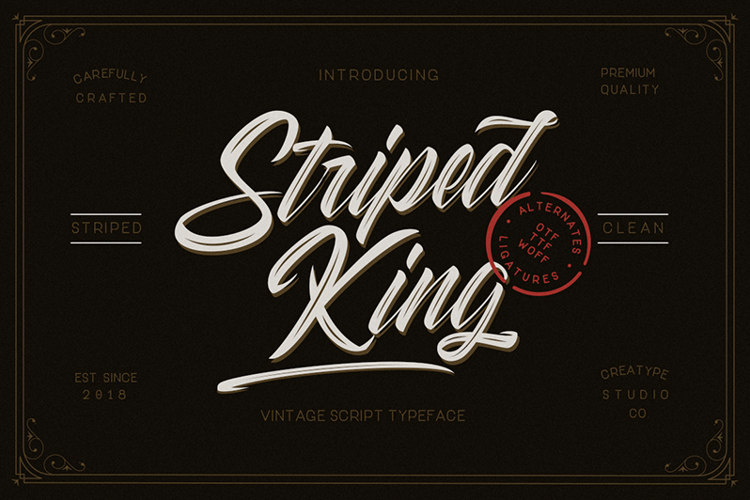 Striped King Clean Font