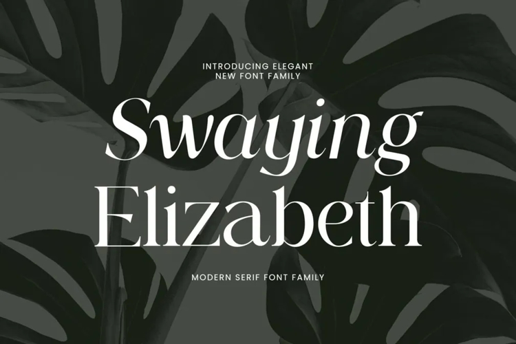 Preview of Swaying Elizabeth Fashion Logo Font