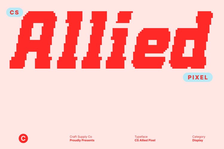 Preview of CS Allied Pixel Font