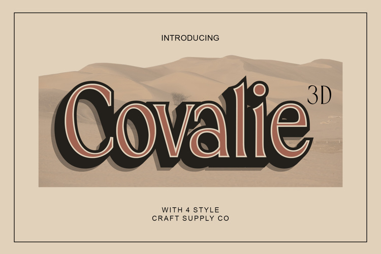 Covalie 3D Font