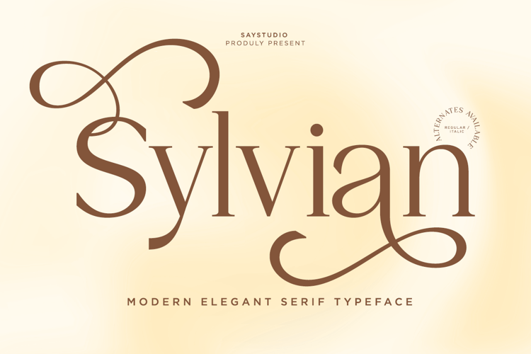 Preview of Sylvian DEMO Font