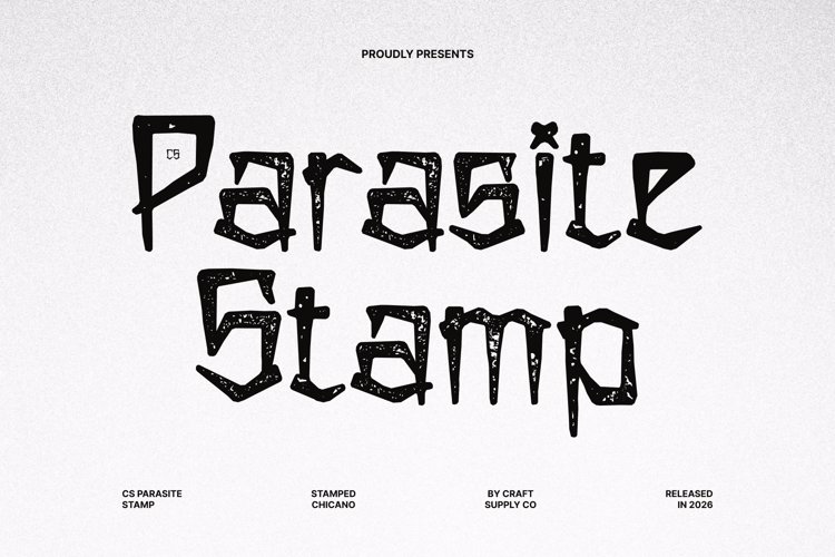 Preview of CS Parasite Stamp Font