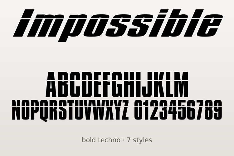 Preview of Impossible Font