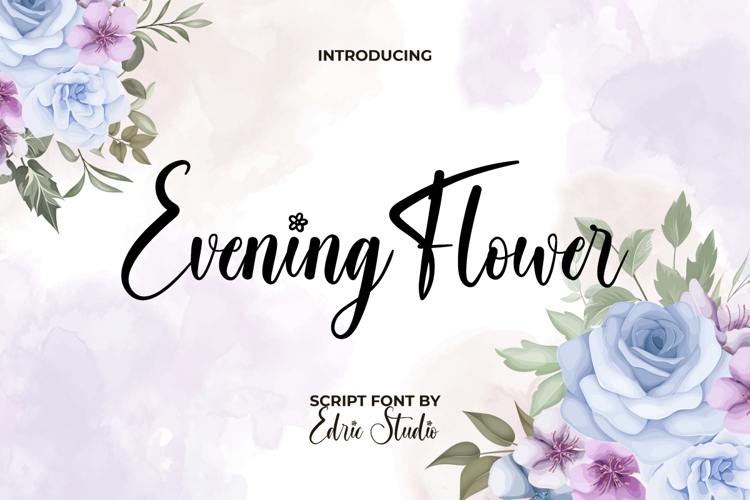 Evening Flower Font