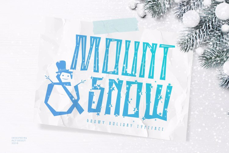 Mount & snow Font