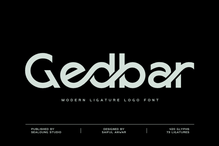 Preview of Gedbar Font