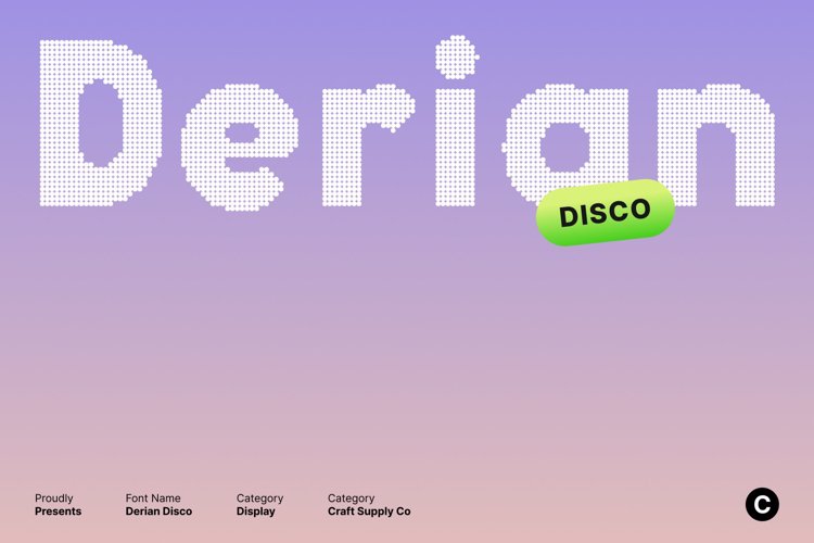 Preview of Derian Disco Font