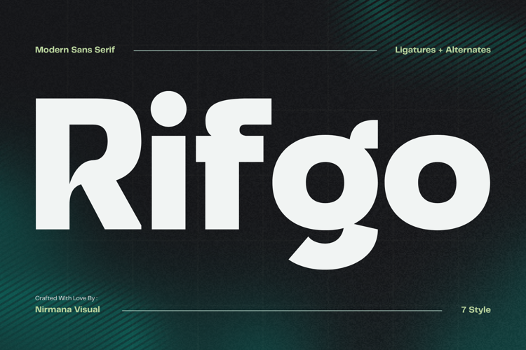 Preview of Modern Rifgo Font