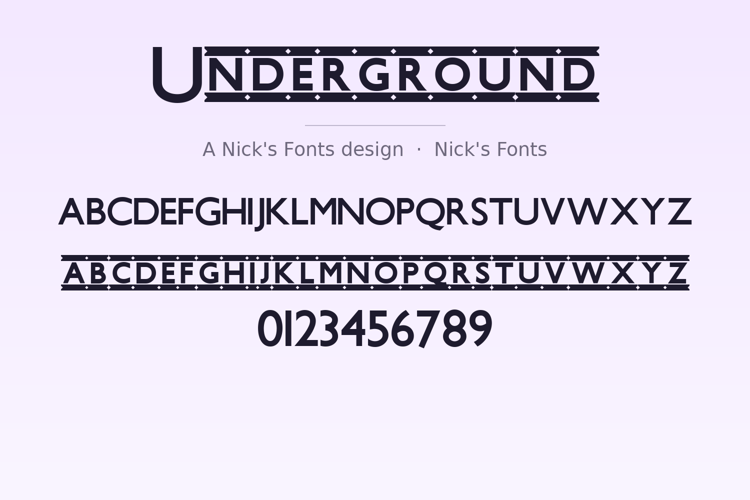 Preview of Underground Font