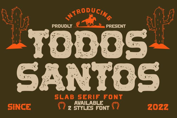 Todos Santos Stamp Font