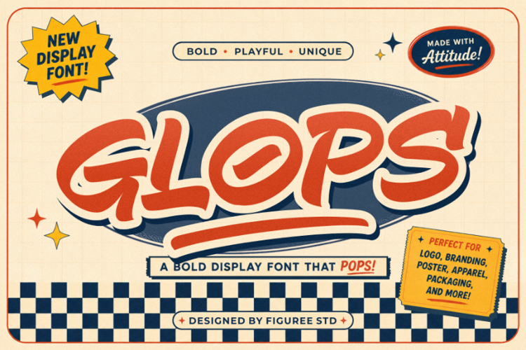Preview of Glops Font