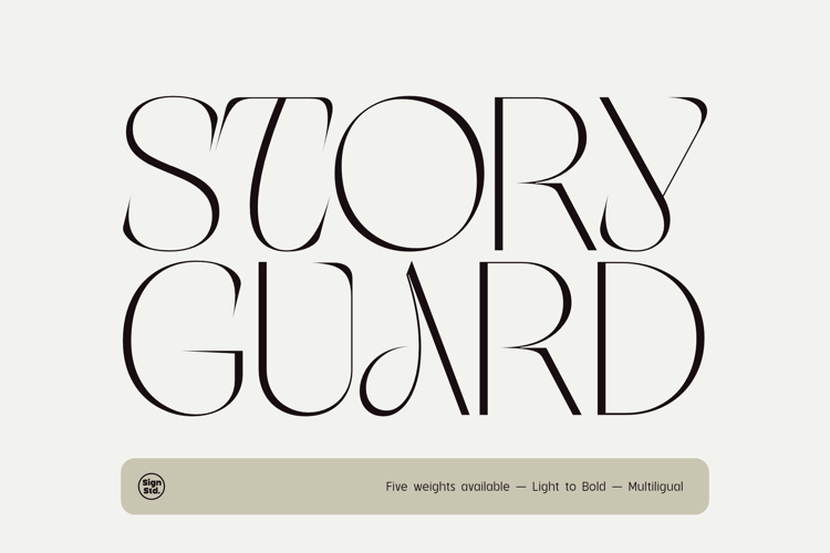 Preview of Story Guard Font