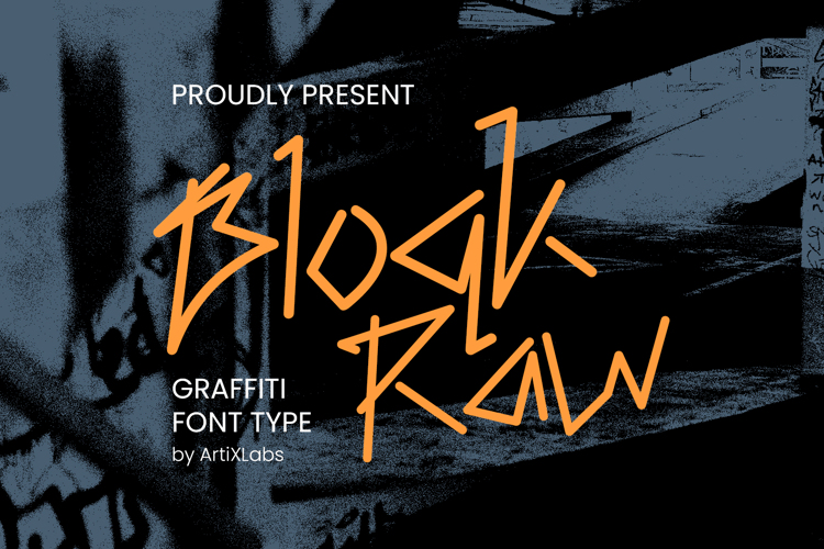 Preview of Bloqk Raw Font