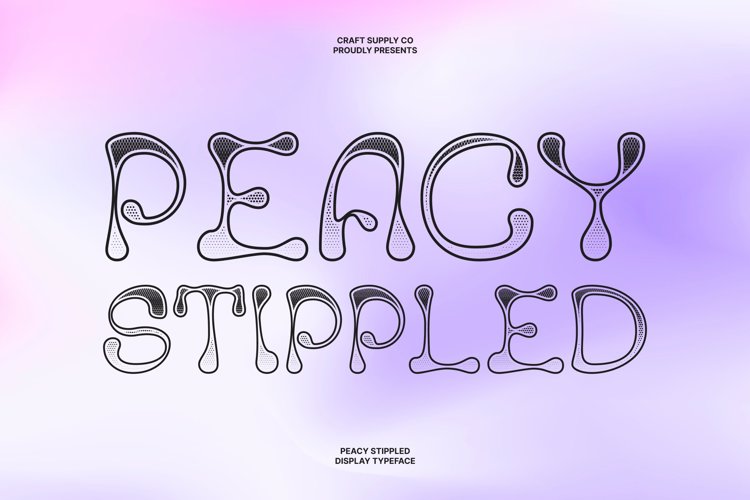 Preview of Peacy Stippled Font