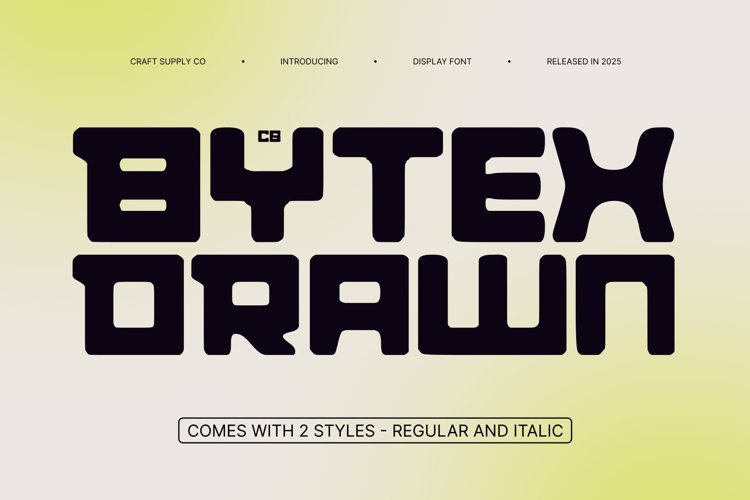 Preview of CS Bytex Drawn Font