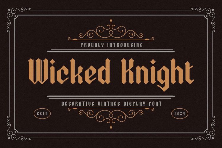 Preview of Wicked Knight Font