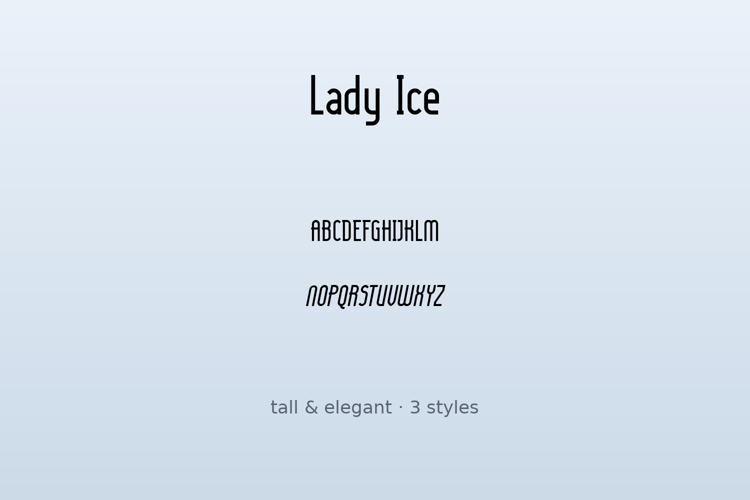 Preview of Lady Ice Font