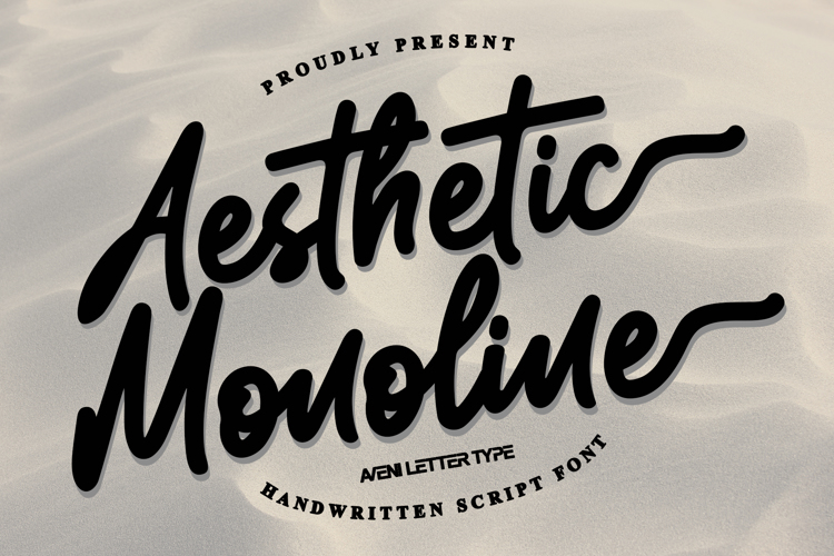 Preview of Aesthetic Monoline Font
