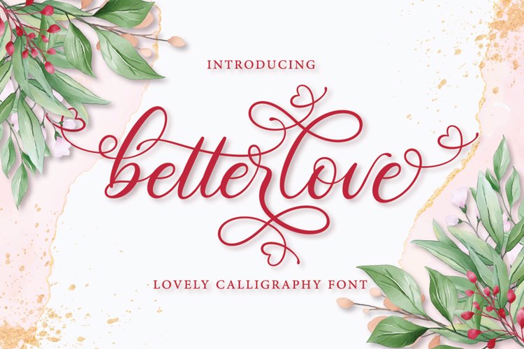Preview of Betterlove Script Font
