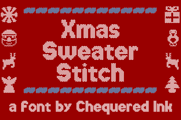 Xmas Sweater Stitch Font