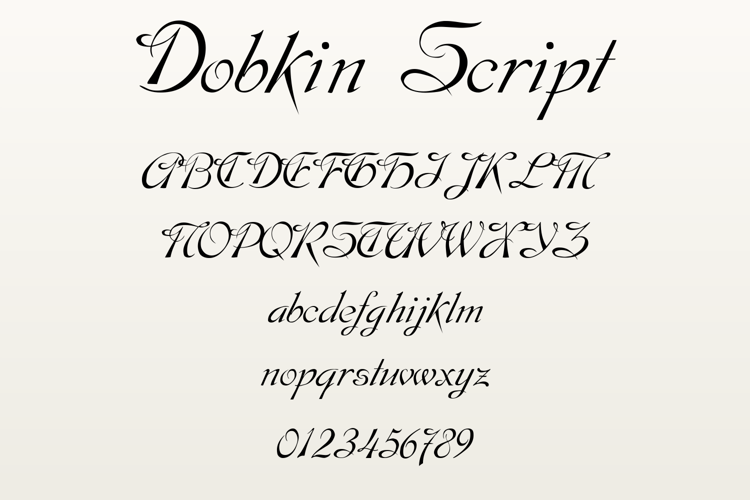 Preview of Dobkin Script Font