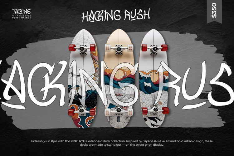 Preview of Crack Chaking Font