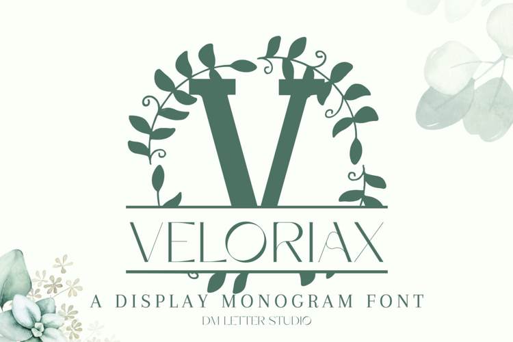 Preview of Veloriax Split Monogram Font