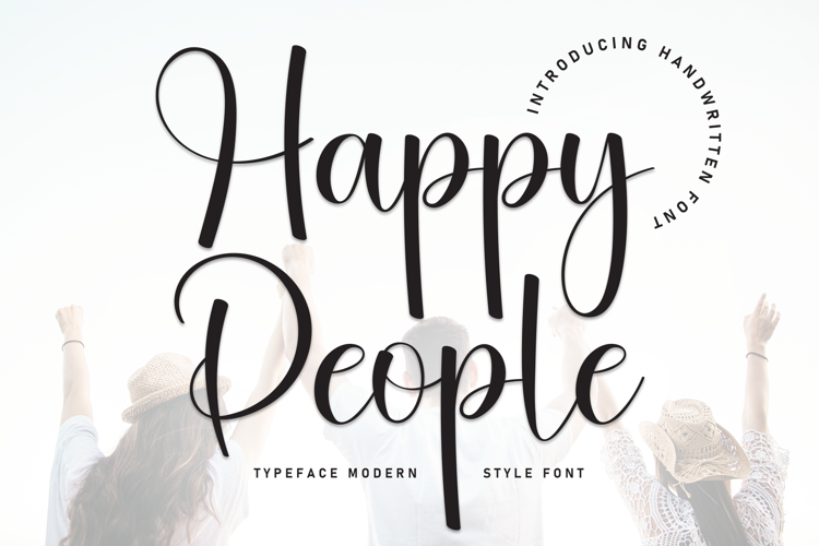 Preview of Happy People Font