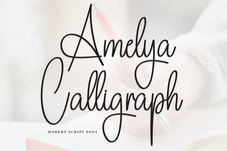 Preview of Amelya Calligraph Font