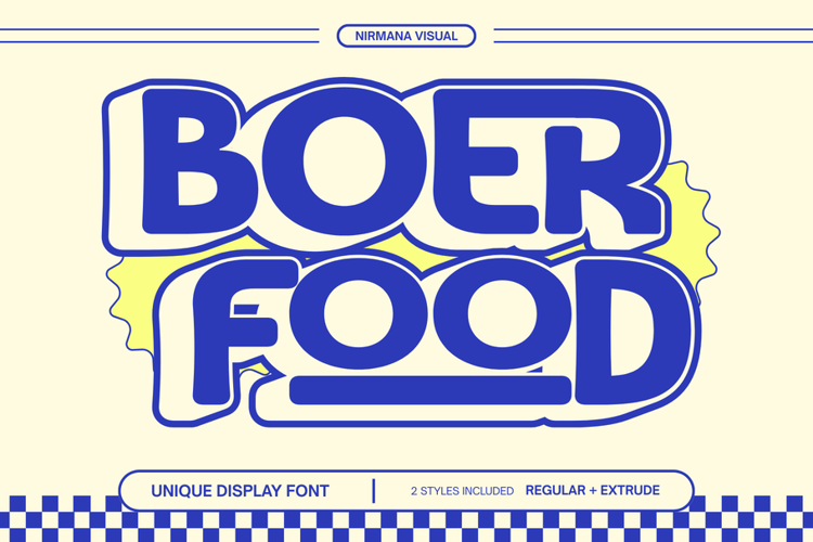 Preview of Boer Food Font