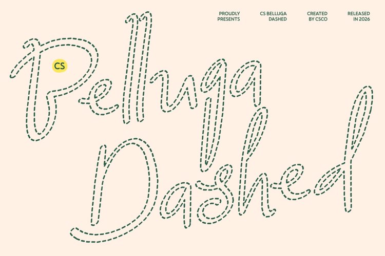 Preview of CS Belluga Dashed Font