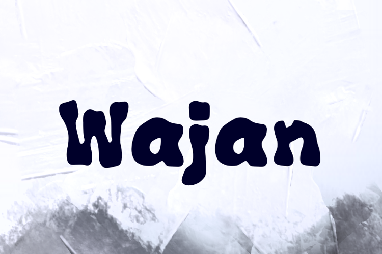 Preview of w Wajan Font